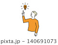 アイデアを思いつく少年 140691073