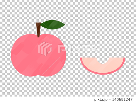手描き風の桃のイラスト 140691247