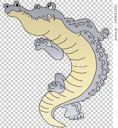 手繪動物插畫 ☆ 鱷魚 140691802