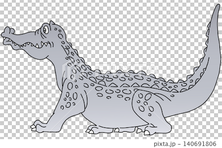 手書き動物イラスト☆ワニ君 140691806