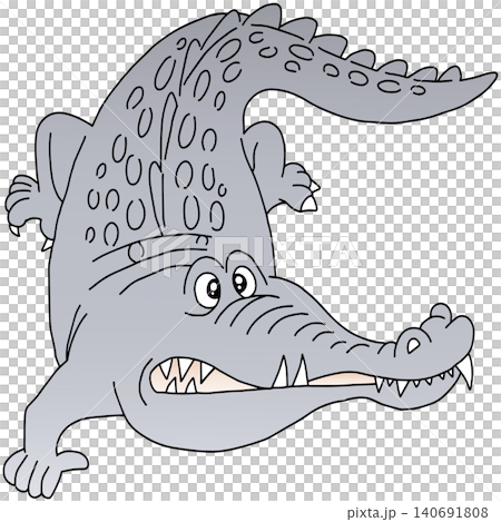 手書き動物イラスト☆ワニ君 140691808