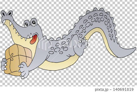 手書き動物イラスト☆ワニ君 140691819