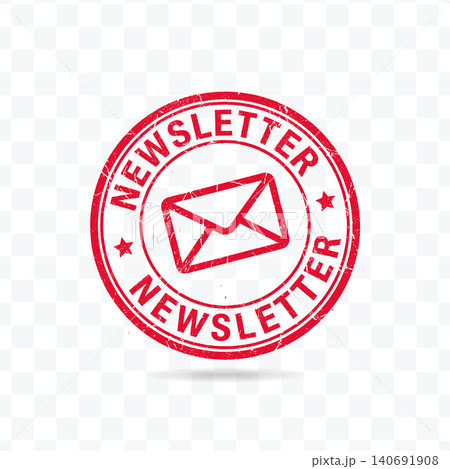 Newsletter Email Subscription Stamp Label Vector Illustration 140691908
