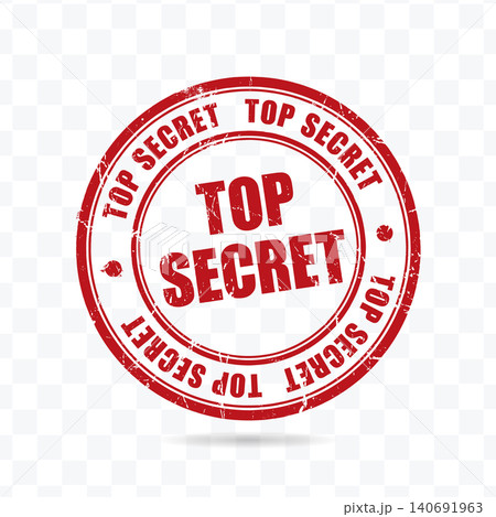 Top Secret Confidential Information Seal Vector Illustration 140691963