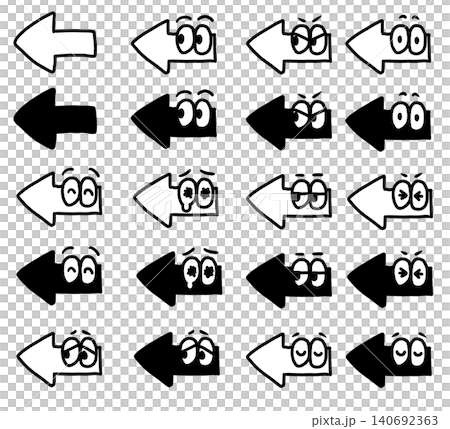 Arrow with expression, black Arrow with expression, black 140692363