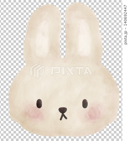 Bunny emoji angry face expression watercolor illustration adorable for decoration design Bunny emoji angry face expression watercolor illustration adorable for decoration design 140692447