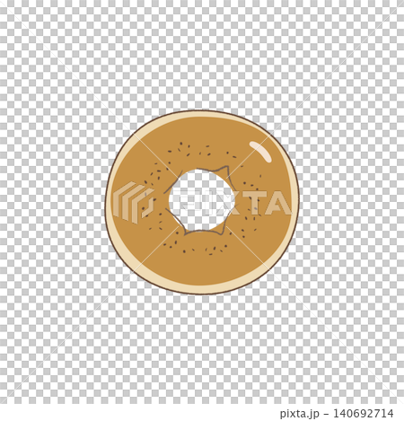 Hand-drawn style bagel vector illustration 140692714