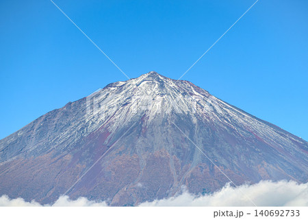静岡県側から見た富士山山頂クローズアップ 静岡県側から見た富士山山頂クローズアップ 140692733