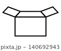 段ボール　開封　アイコン　荷物　梱包　配送　ベクターイラスト 140692943