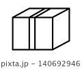 段ボール　アイコン　シンプル　梱包　荷物　配送　ベクターイラスト 140692946