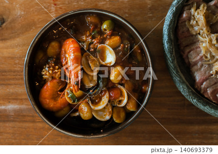 Gnocchi with Seafood Gnocchi with Seafood 140693379