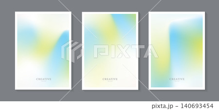 Minimalist soft pastel aura gradient cover template set. Clean colorful fluid layout for modern business brochure, creative abstract corporate presentation, vertical flyer and annual report. Minimalist soft pastel aura gradient cover template set. Clean colorful fluid layout for modern business brochure, creative abstract corporate presentation, vertical flyer and annual report. 140693454
