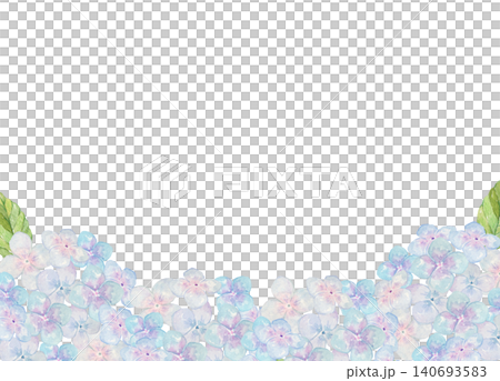 Hydrangea frame painted by watercolor Hydrangea frame painted by watercolor 140693583