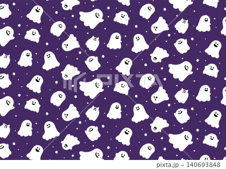 ハロウィンのおばけのかわいいシームレスパターン ハロウィンのおばけのかわいいシームレスパターン 140693848