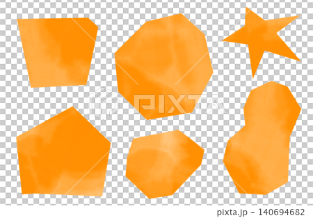 Abstract paper piece material set with watercolor texture (PNG with transparent background) Abstract paper piece material set with watercolor texture (PNG with transparent background) 140694682