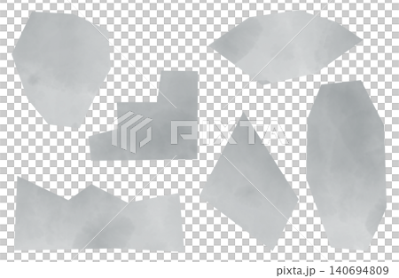Abstract paper piece material set with watercolor texture (PNG with transparent background) Abstract paper piece material set with watercolor texture (PNG with transparent background) 140694809