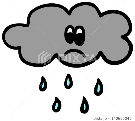 Hand drawn sad dark cloud and rain for sticker, gloomy, bad weather, rainy season, temperature, nature, garden, skies and clouds, decoration, pin, fabric print, spring, patch, tattoo, sad mood Hand drawn sad dark cloud and rain for sticker, gloomy, bad weather, rainy season, temperature, nature, garden, skies and clouds, decoration, pin, fabric print, spring, patch, tattoo, sad mood 140695046