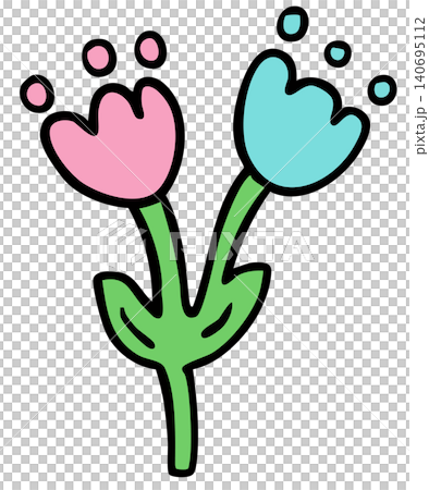 Hand drawn pink and blue tulip flower with green leaves for floral print, nature, garden, spring, summer vibes, plants, tree, blossom, blooming, home backyard, picnic, park, outdoors, home, house Hand drawn pink and blue tulip flower with green leaves for floral print, nature, garden, spring, summer vibes, plants, tree, blossom, blooming, home backyard, picnic, park, outdoors, home, house 140695112