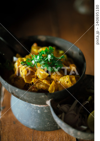 Northern Thai food (Khao Soi), Spicy curry noodles soup Northern Thai food (Khao Soi), Spicy curry noodles soup 140695180