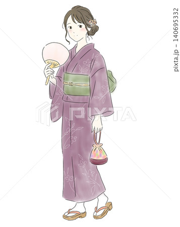 浴衣を着た女性 140695332