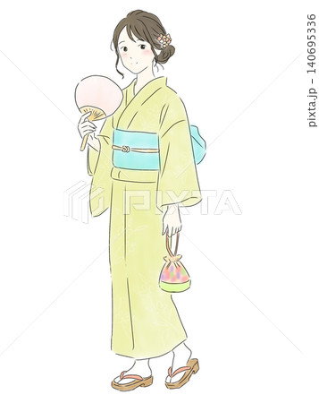 浴衣を着た女性 140695336