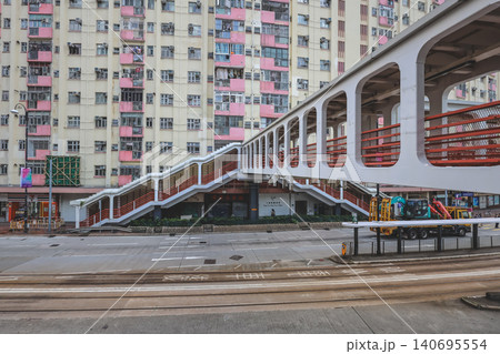 June 20 2026 HK Model Housing Estate Pedestrian Bridge View 140695554