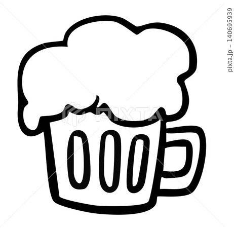 Hand drawn beer glass outline for colouring book, sticker, drink menu, restaurant, bar, lunch, dinner, recipe, ingredients, supermarket, grocery, cuisine, party, celebration, weekend, holiday Hand drawn beer glass outline for colouring book, sticker, drink menu, restaurant, bar, lunch, dinner, recipe, ingredients, supermarket, grocery, cuisine, party, celebration, weekend, holiday 140695939