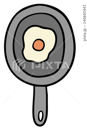 Hand drawn fried egg in a pan for breakfast, brunch, cook book, sticker, menu, cafe, restaurant, recipe, ingredient, supermarket, grocery shopping, cuisine, quick meal, market, mart, kitchenware, home Hand drawn fried egg in a pan for breakfast, brunch, cook book, sticker, menu, cafe, restaurant, recipe, ingredient, supermarket, grocery shopping, cuisine, quick meal, market, mart, kitchenware, home 140695941
