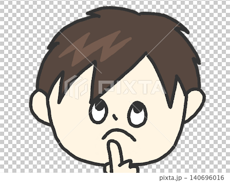 男孩若有所思的表情 男孩若有所思的表情 140696016