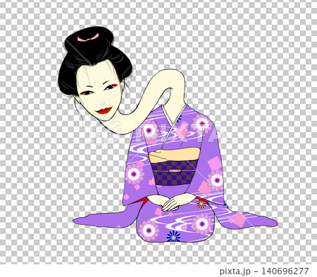 美しい女性のろくろ首のイラスト 美しい女性のろくろ首のイラスト 140696277