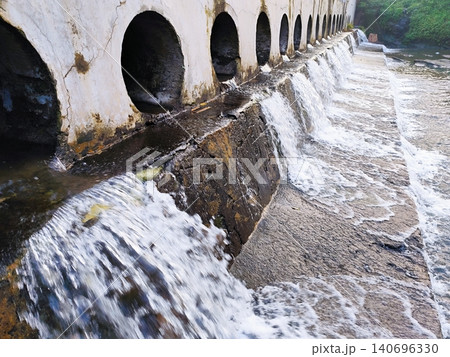river water dam with water culvert river water dam with water culvert 140696330