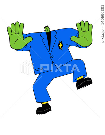 Frankenstein's Monster in a Blue Suit 140696803
