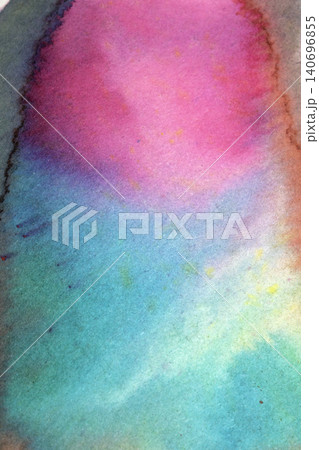 Vibrant multicolour watercolour paint background with blended colours Vibrant multicolour watercolour paint background with blended colours 140696855