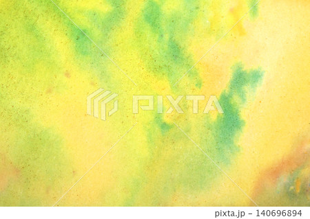 Vibrant multicolour watercolour paint background with blended colours 140696894