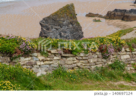 The bedruthan steps in Cornwall, england 140697124