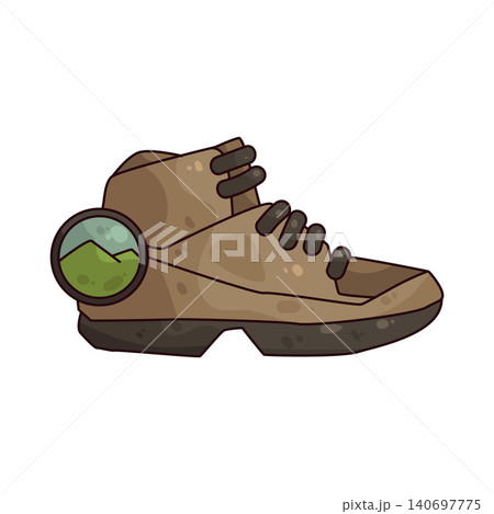 Illustration of Hiking Boot Illustration of Hiking Boot 140697775