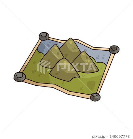 Illustration of Mountain Map 140697778