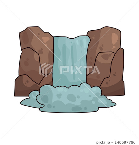 Illustration of Waterfall Illustration of Waterfall 140697786