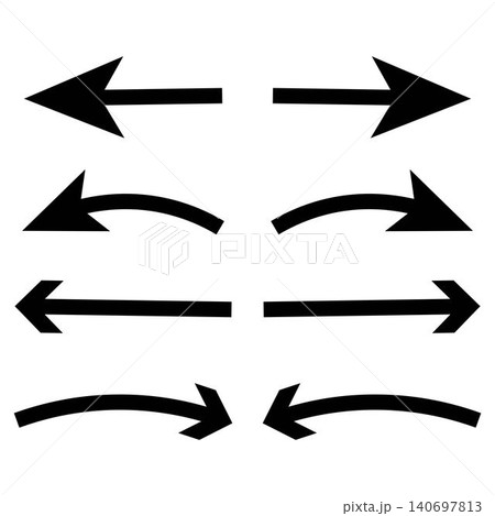 Black Bold Arrow Icon Vector Set for Navigation UI Design Black Bold Arrow Icon Vector Set for Navigation UI Design 140697813