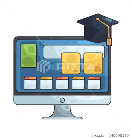 Illustration of E-Learning 140698129