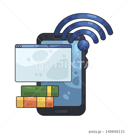 Illustration of Online Class Illustration of Online Class 140698131