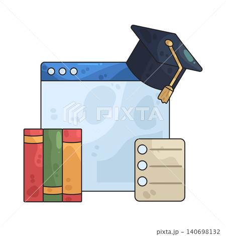 Illustration of Digital Learning Illustration of Digital Learning 140698132