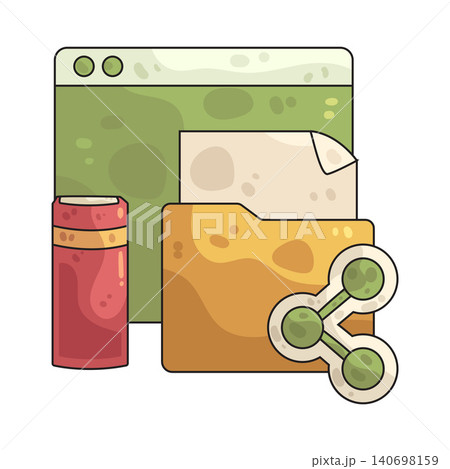 Illustration of File Share Illustration of File Share 140698159
