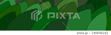 illustration of stylized green leaves overlapping each other. 140698282
