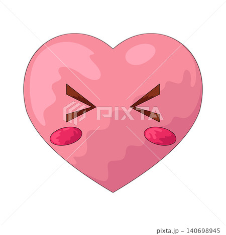 Illustration of Blushing Heart Illustration of Blushing Heart 140698945