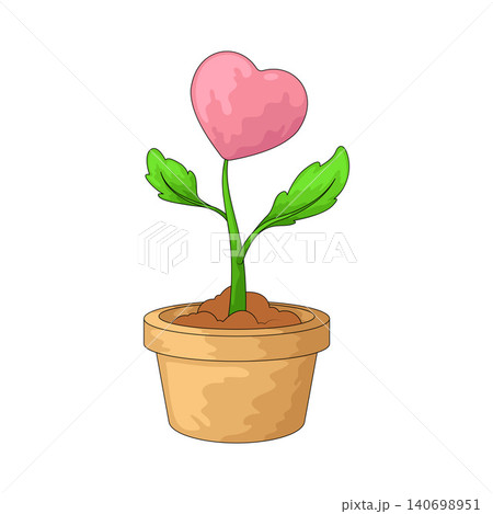 Illustration of Flower Heart Illustration of Flower Heart 140698951