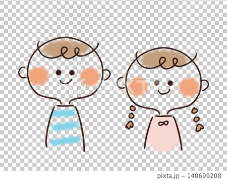 簡約風格的兒童插畫 簡約風格的兒童插畫 140699208
