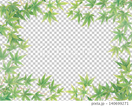 Hand-drawn blue maple leaf background material Hand-drawn blue maple leaf background material 140699271