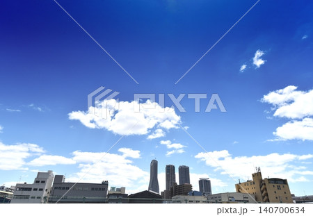 安治川河口から望む弁天町遠景 140700634