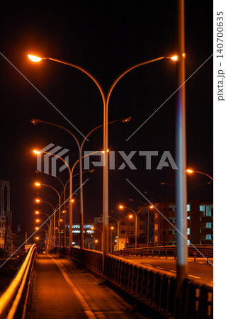 夜の大淀大橋歩道 夜の大淀大橋歩道 140700635